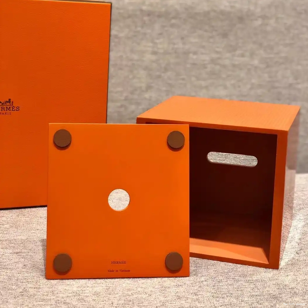SQUARE HERMES KBOX TISSUE BOX 0516